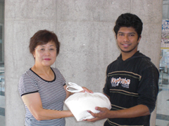 Rice Donation to International Students