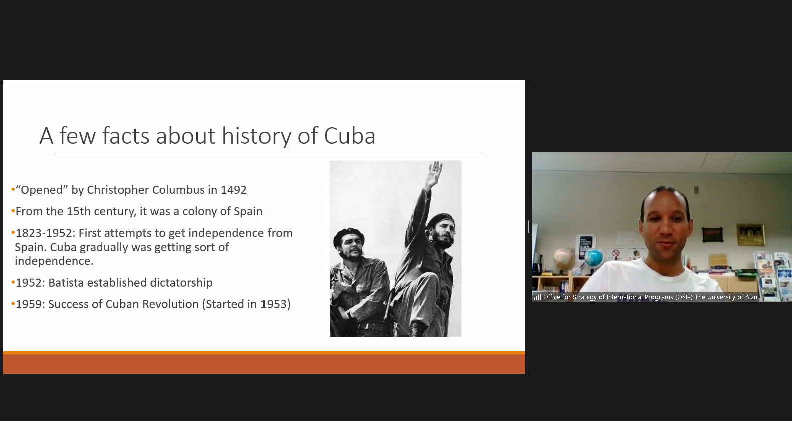  International Talk Lets learn about the attractiveness of Cuba and Russia online! was held!